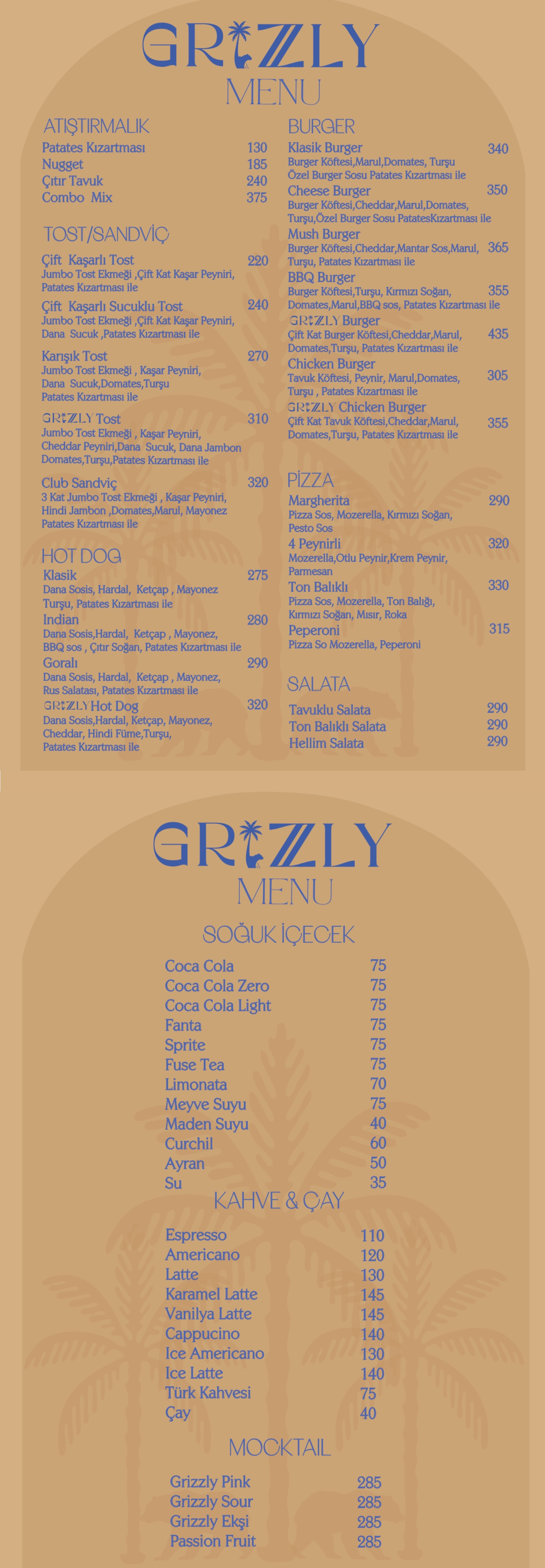 Grizzly Restoran QR Menü